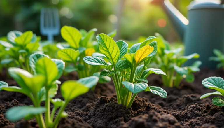 découvrez les causes possibles du jaunissement soudain des semis dans votre potager et apprenez les solutions efficaces pour les sauver et assurer une croissance saine.